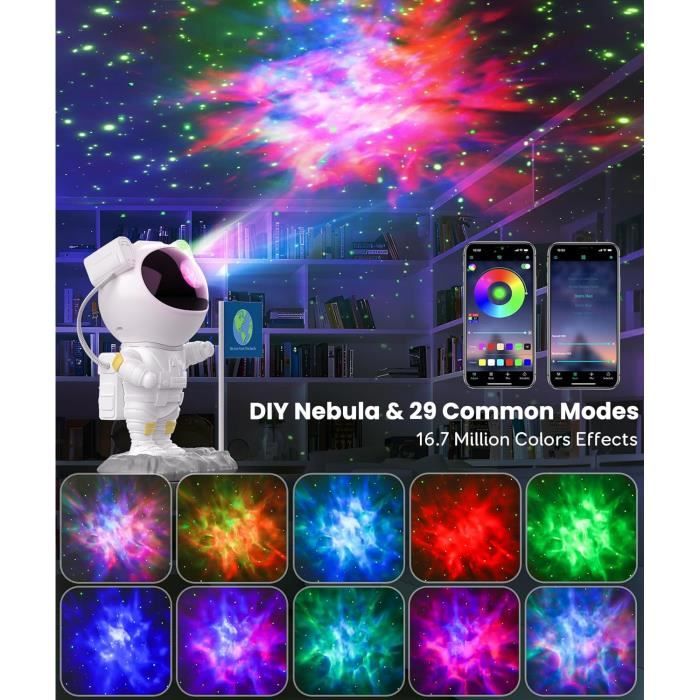 Projecteur Herefun Astronaute - Ciel étoilé LED Avec Rotation - Pour Chambre D'enfant