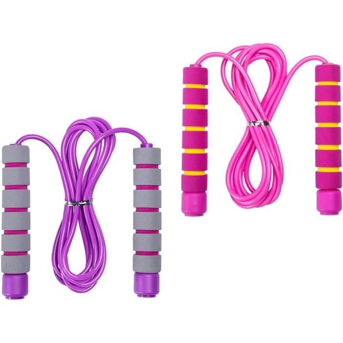 Corde à Sauter Réglable Enfants 260cm Avec Poignées En Bois - Sport Et Fun Pour 4-10 Ans
