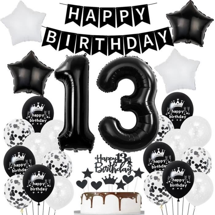 Vert Décoration 13 Ans Anniversaire Fille ,Déco Gâteau Anniversaire