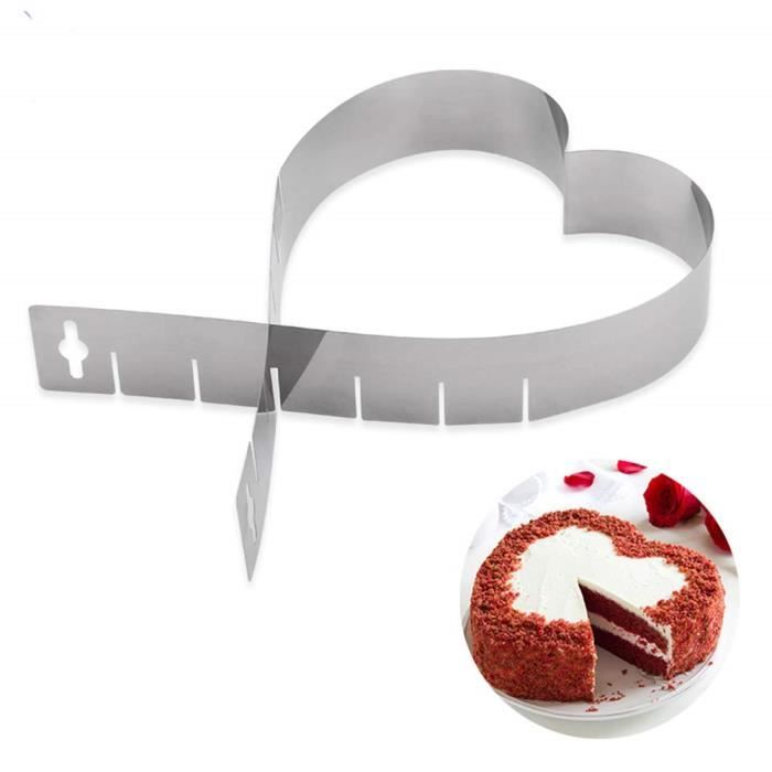 Moule A Gateau Ajustable En Forme De Cœur Moule En Acier Inoxydable 4339 Achat Vente Moule Moule A Gateau Ajustable En Cdiscount
