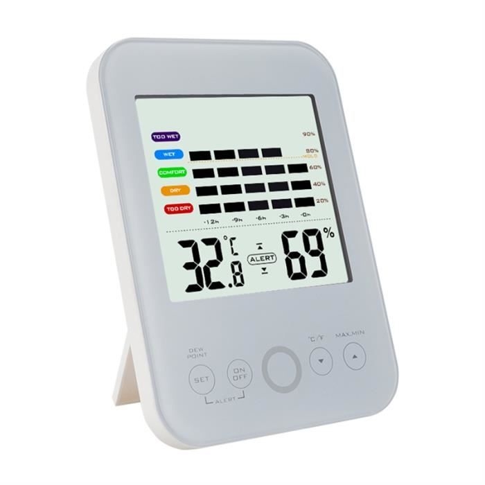 Lot De 5 Thermomètres-hygromètres Numériques - Précision Température/humidité, écran LCD, Pour Frigo, Maison, Bureau, Serre