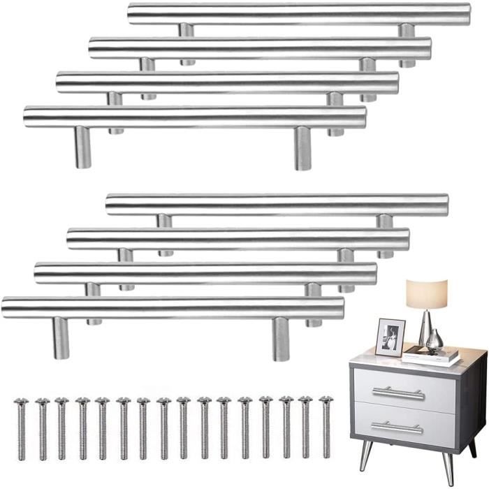 20pcs T- Bar Bâton Cuisine Armoire Porte Poignées Entraxe 128mm-Placard Cuisine Poignée Porte