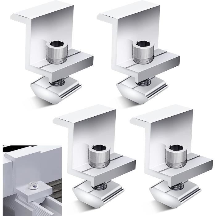 GETLITOOL 10PCS Kit De Pinces Centrales Pour Panneau Solaire En Alum Pour Hauteur De Module 30