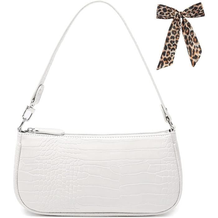 Petit Sac à Main/sac En Simili Cuir Bordeaux Motif Croco - Occasion Style Clutch Zip