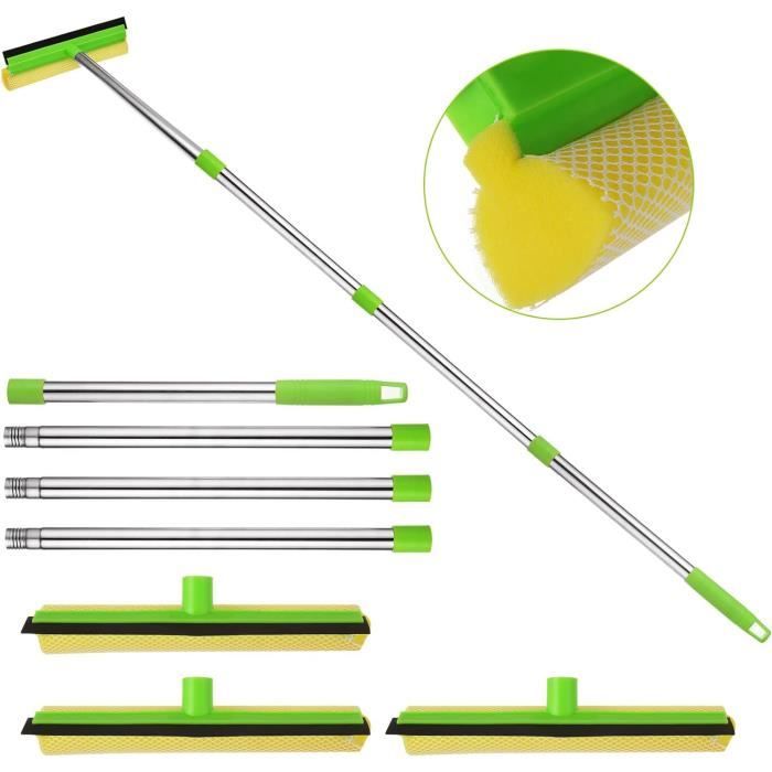 Raclette à Vitre, Kit Nettoyage Fenêtre Avec 2 Chiffons Microfibres Raclette Vitre Avec Manche Amovible Extensible 90491679 Raclette à Vitre, Kit Nettoyage Fenêtre Avec 2 Chiffons Microfibres Raclette Vitre Avec Manche Amovible Extensible 90491679