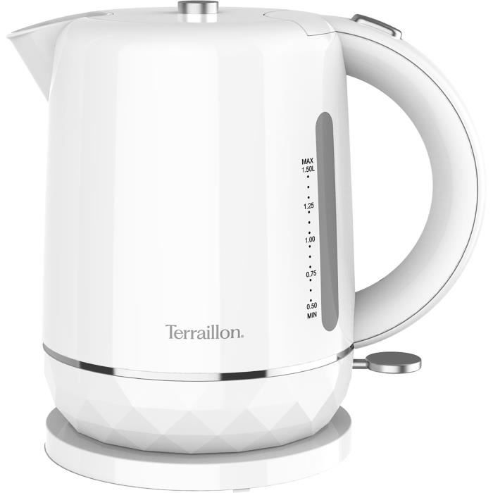 Bouilloire électrique TERRAILLON – 15351 DIAMANT – Base pivotante 360° Base reliefée effet diamant