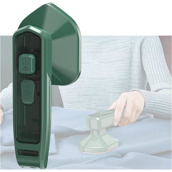 Mini Fer À Vapeur De Voyage - TRAHOO - [Modèle] - Vert - 50 ml - Titane - 30 secondes