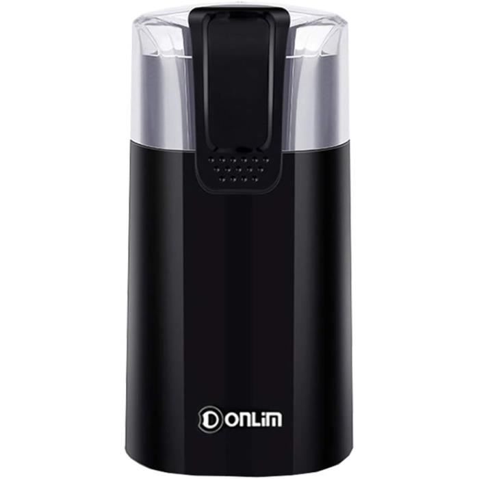 Moulin à Café électrique Amosfun - Compact Et Rapide Pour Grains, épices Et Céréales - Design Minimaliste Pour Petites Cuisines