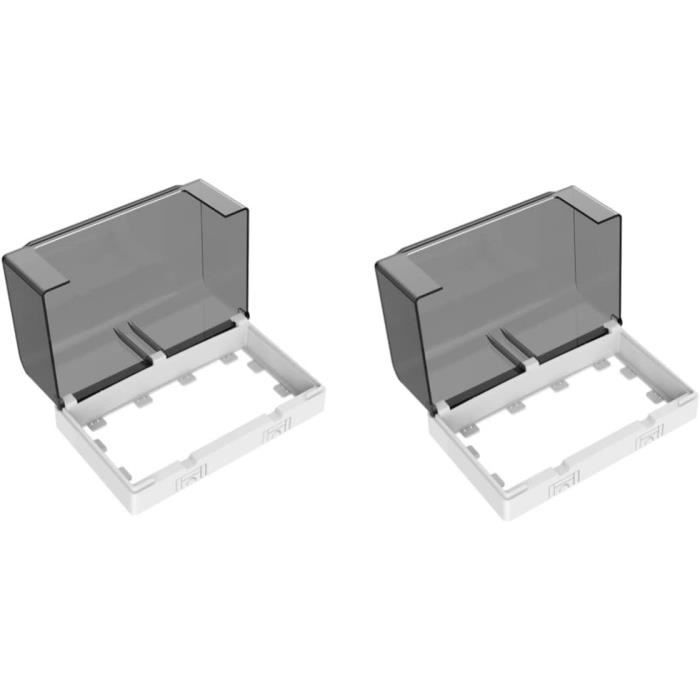 Lot de 2 caches tuyaux muraux sèche-serviettes blancs
