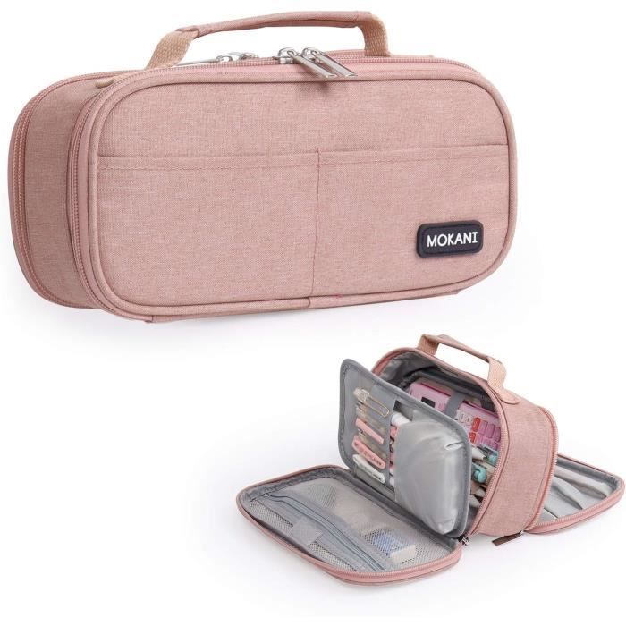 Trousse Scolaire Tracteur - Grande Capacité 22x11x5 Cm - Polyester Résistant - 2 Compartiments - Idéal école, Bureau, Voyage