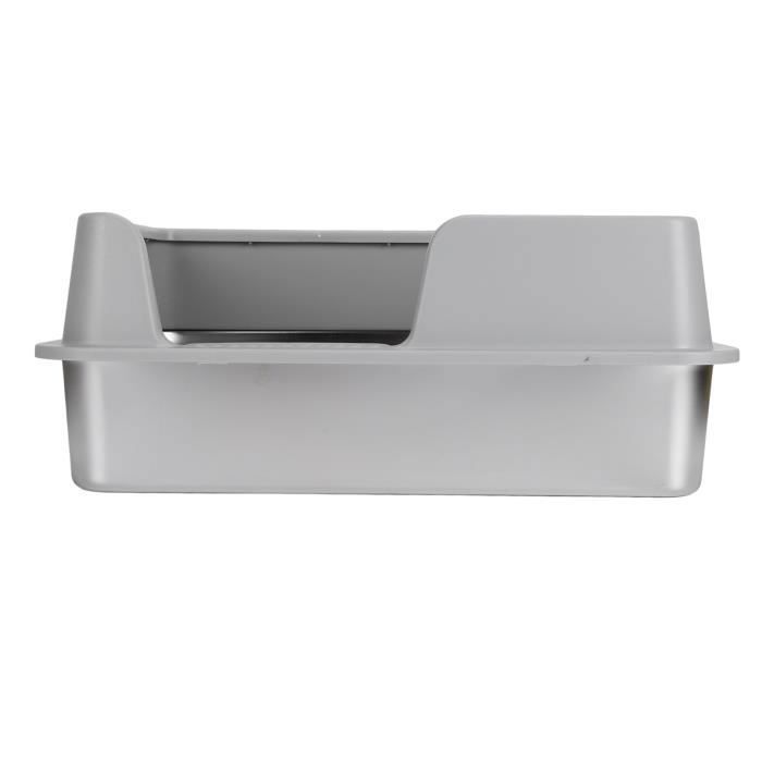 Comparer les prix de Vvikizy bac à litière à côtés hauts en acier inoxydable Vvikizy bac à litière à côtés fermés en animalerie convalescence Gris