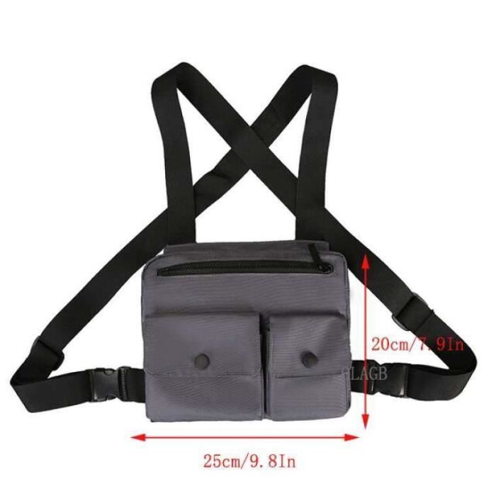 noir Sac banane tactique de sport 3P Magic pour homme, multifonctionnel noir Sac banane tactique de sport 3P Magic pour homme, multifonctionnel