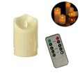 1 pc lampe à bougie électronique LED télécommande ivoire blanc décor de fête bougies chauffe-plat pour  TUBE LUMINEUX -  TUBE LED-1