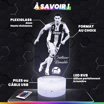 BIRBANN Lampe Moto 3D Decorative, Lampe De Chevet Chambre