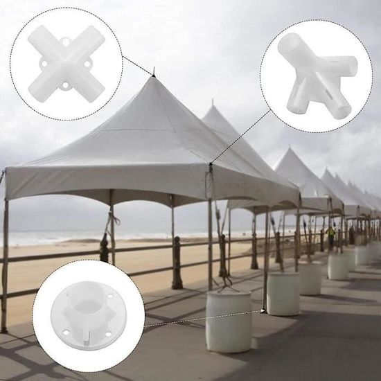Kit De 9 Pièces De Rechange Pour Tonnelle 3x3 M - Connecteurs D'angle Et Central, Pieds De 1,2 M, En Plastique Durable