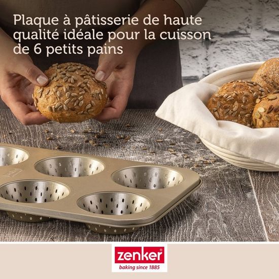 Ensemble De 2 Moules 12 Mini Pains Ou Brioches 36 X 27 Cm Zenker Black