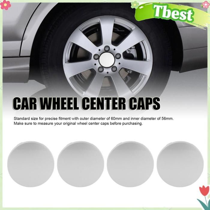 Cache De Roue Tbest Cache-moyeux de roue de voiture 4PCS Capuchons de Centre de Roue ...