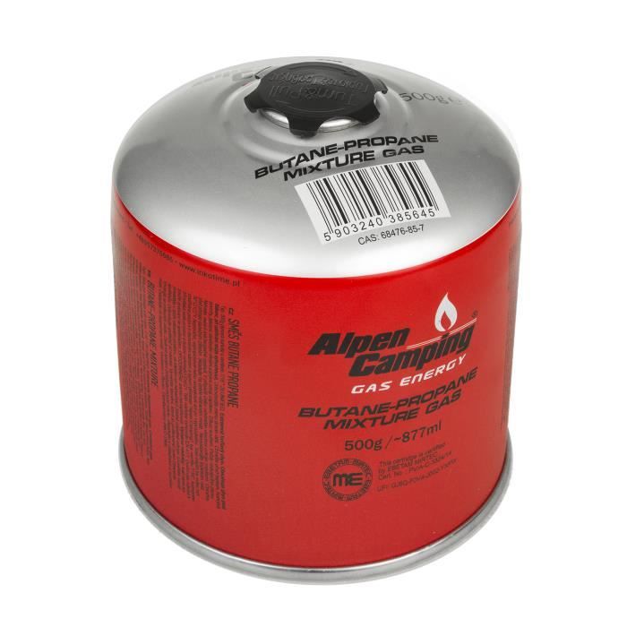 Lot De 8 Cartouches De Gaz ElicoCamp 500 G – Filetage EN417, Camping Et Barbecue