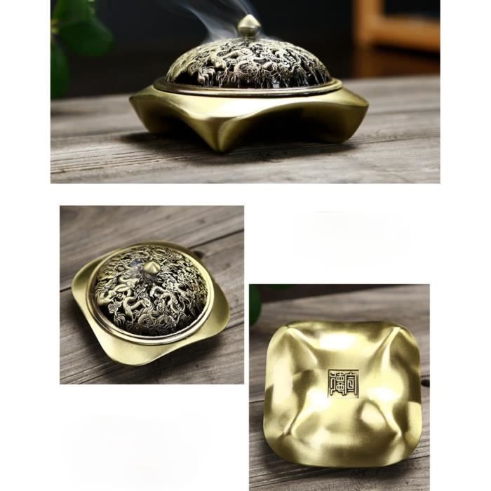 2 Brûleurs D'encens Décoratifs En Cuivre - Ornement Bureau, 3 Cm, Métal - Neufs