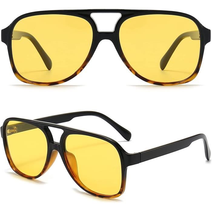 Clip Lunettes De Conduite Nuit – Verres Jaunes Polarisés, Anti-éblouissement Phares, Léger 10g - 5