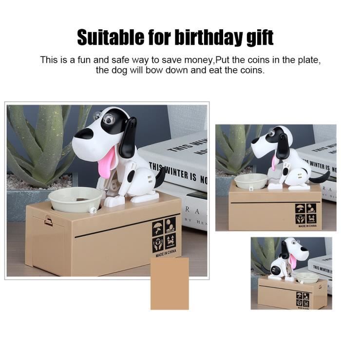 Tirelire Électronique Chien Affamé Jooheli - Interactive Pour Enfants, Cadeau Anniversaire/Noël