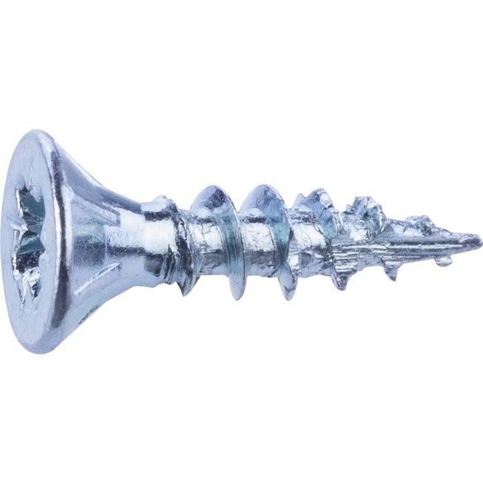 10 Vis à Agglo Fixpro – Tête Fraisée, Empreinte PZ, Acier Zingué, 4 X 20 Mm