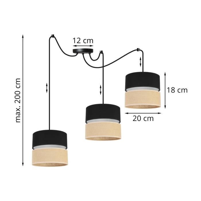 Light-Home Juta Spider Abat Jour Suspension Luminaire Lustre - E27 ...