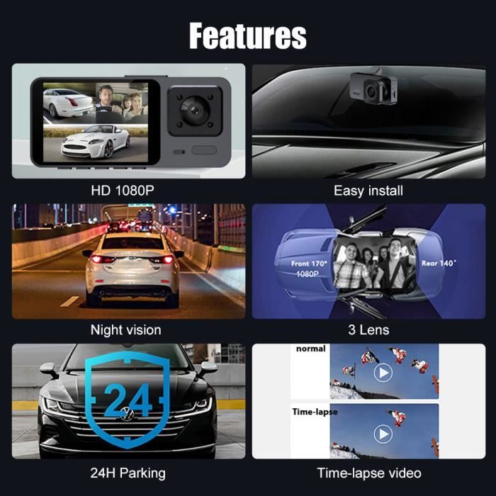 JHDZ Sheru Dash Ca, Dashca Caéra Avant Et Arrière, Enregistreur De