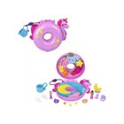 Polly Pocket Coffret Bouée Licorne Sparkle Cove Adventure - 2 Mini-Figurines, Jeu D'Eau Et Accessoires - Dès 3 Ans