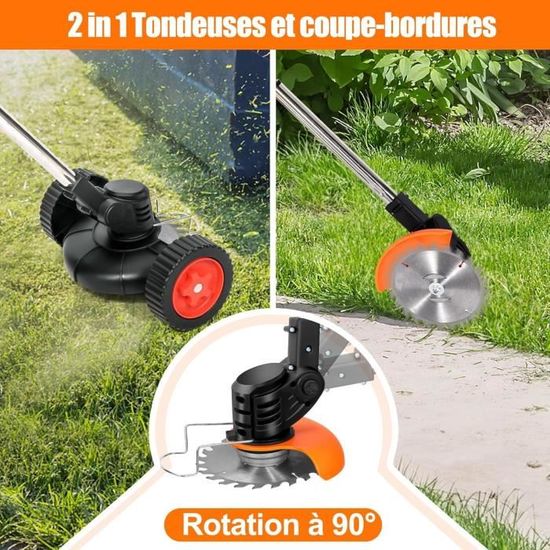 Débroussailleuse Sans Fil ZJS 21V 4.0Ah - 3 Lames Inclues Pour Jardin