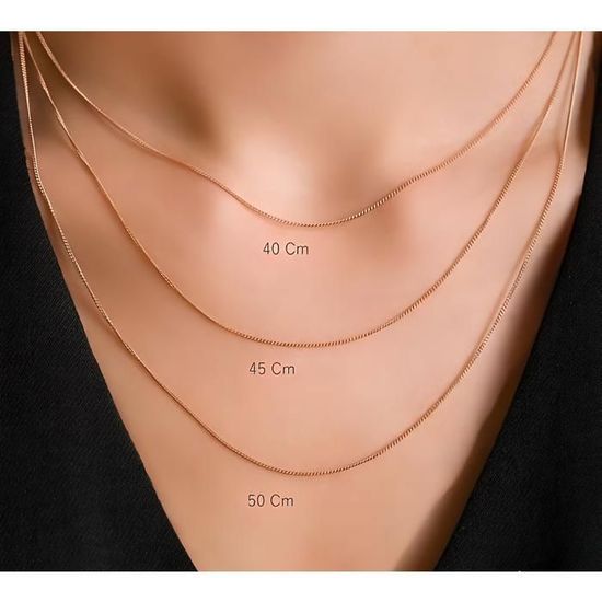 Collier Gourmette En Acier Inoxydable Plaqué Or 18 Carats - Longueur Au Choix - Neuf Avec étiquettes - Fabriqué En Allemagne