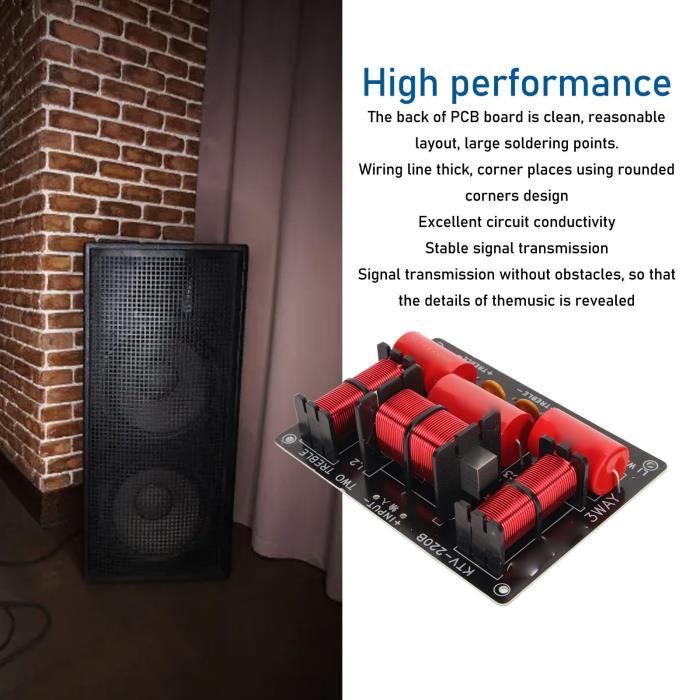 Diviseur Fréquence Audio Woodpool YLY-2088 - 400W, 2 Voies Réglable, Filtre Hauts/Bas