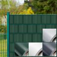 Brise-vue Rouleau anthracite, 35mx19cm PVC 650g-m², avec 20 clips,Protection visuelle Jardin - 61715-3