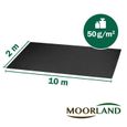 Moorland Gardur Toile Anti-Mauvaises Herbes 20 m² Largeur 2 m Permeable à l’Eau – Toile Paillage 100% Recyclable Résistant UV Noir-3