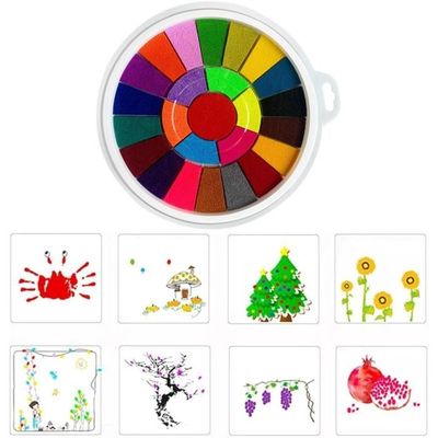 Kit Peinture Au Doigt 12 Couleurs Avec Livre - Peintures Lavables Non Toxiques Pour Enfants, Idéal Artisanat, Cartes Et Créations Artistiques