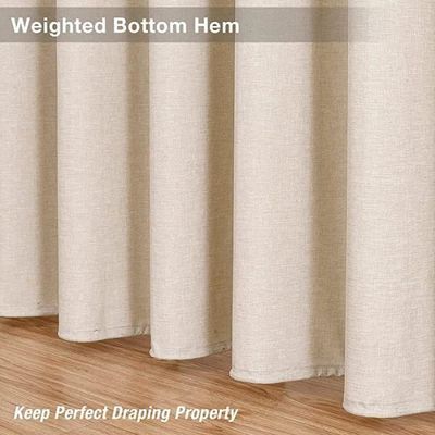 Rideau De Douche En Tissu Gaufré Meioro - 180x240 Cm - Tissu Lourd 256 Gsm - Imperméable Et Anti-moisissure - Avec 12 Crochets