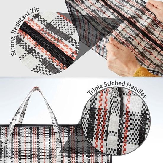 Deco Express Grand Sac De Rangement Jumbo Bag - Lot De 2 Vêtements Déménagement XXL Avec Zip
