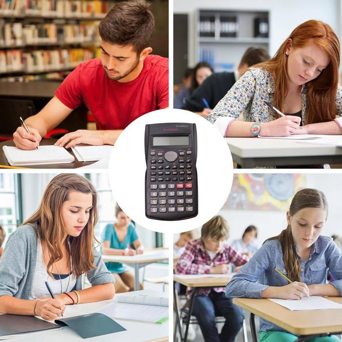 Noir Calculatrices scientifiques, calculatrice pour l'école ...