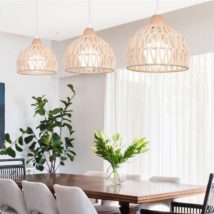 Suspension Luminaire TOKTOP Abat-Jour Ciment Vintage - E27, Blanc | Décoration Salon, Cuisine | 20cm