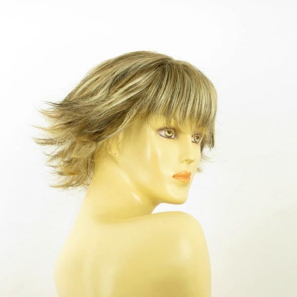 Perruque Courte Blonde Foncée Avec Mèches Claires Valentine - Synthétique, Neuve Avec étiquette
