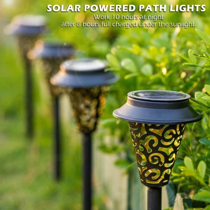 Lampes Solaires Jardin 6 Pièces Éclairage Solaire Extérieur Étanche Lumière Solaire  Extérieure à LED Éclairage Solaire Jardin D[177] - Cdiscount Maison