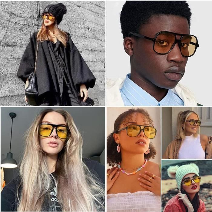 Lunettes Conduite de Nuit Polarisee Lunette Vision Nocturne Conduite Anti Eblouissement Lunette De Soleil Pilote Verre Jaune 91 Achat Vente lunettes de soleil Cdiscount