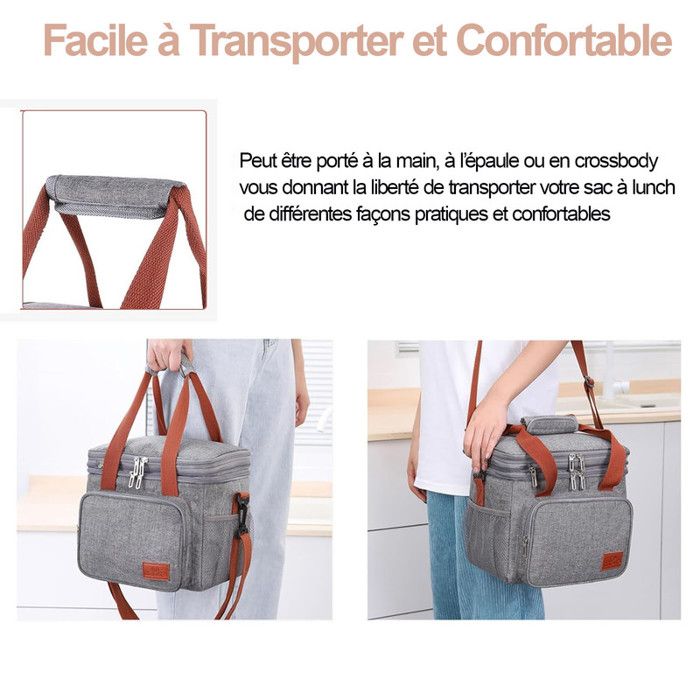 Sac repas isotherme pick&go compartiment