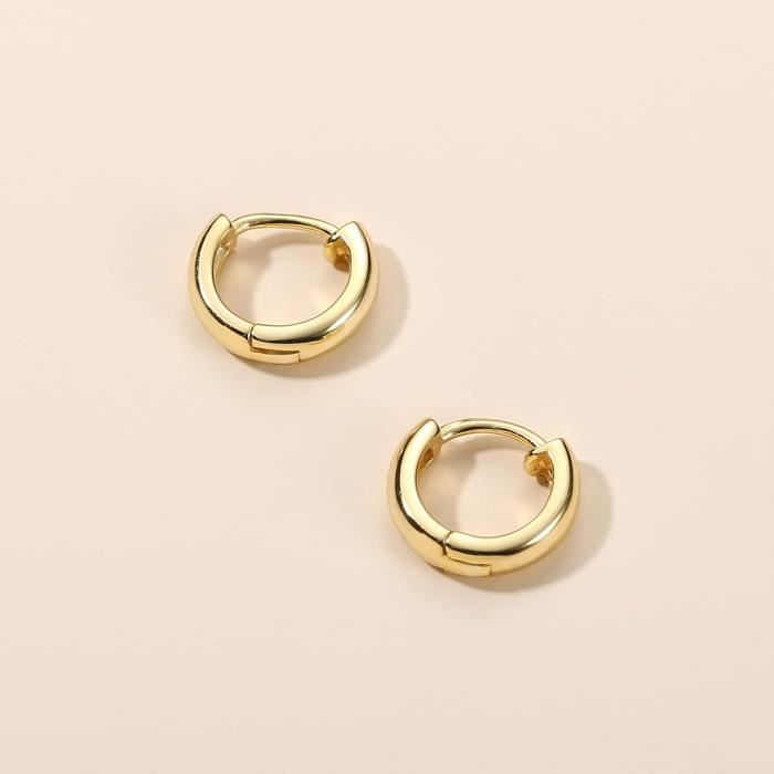 Boucles d'Oreilles Créoles 50mm Plaqué Or