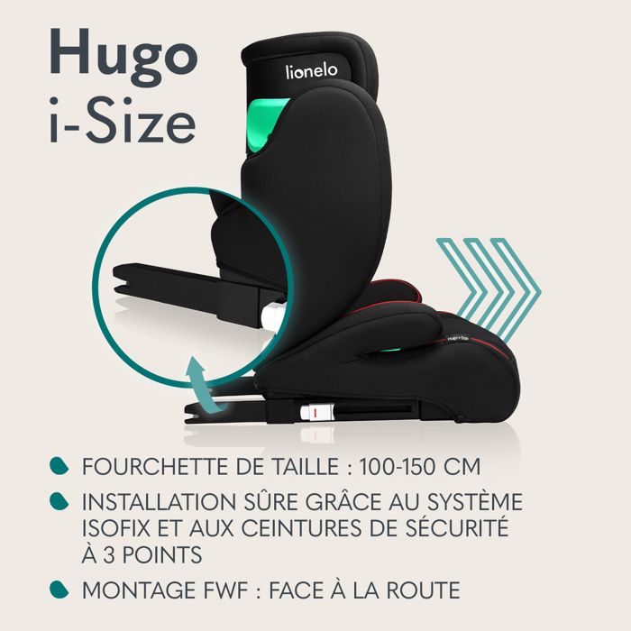 LIONELO Hugo i Size Si ge auto b b volutif ISOFIX 100 150
