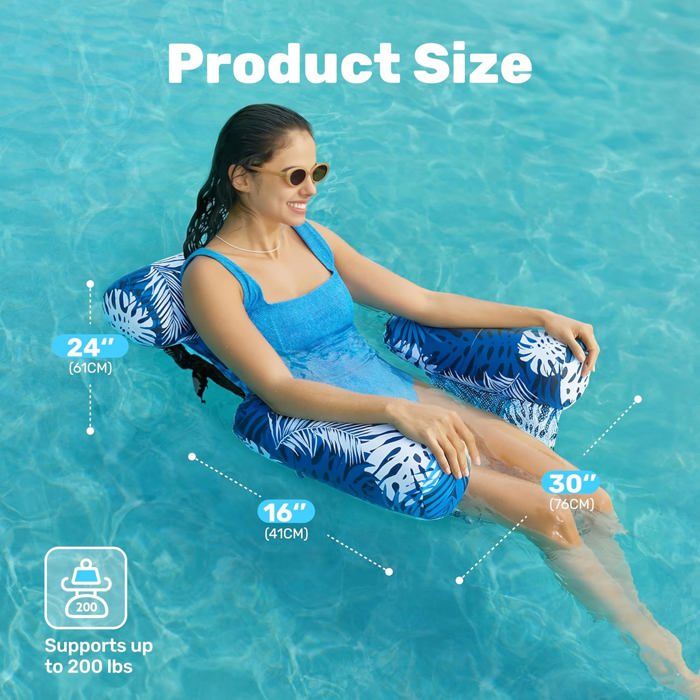 Fauteuil gonflable pour piscine – Bouée robuste pour adultes avec siège & dossier – Chaise longue flottante pour l'eau, la plage & - Jeux - Jouets Fauteuil gonflable pour piscine – Bouée robuste pour adultes avec siège & dossier – Chaise longue flottante pour l'eau, la plage & - Jeux - Jouets
