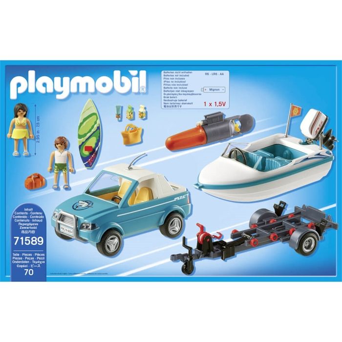 Playmobil Family Fun - Voiture familiale avec remorque porte-bateaux PLAYMOBIL : Comparateur, Avis, Prix