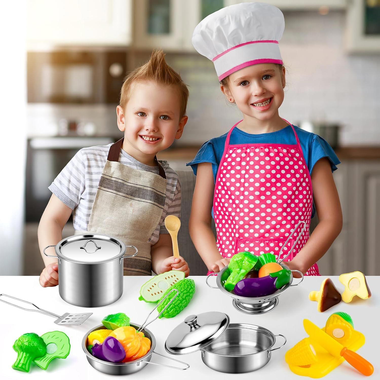 Set de casserole, poêle et ustensiles cuisinière - Rose clair Flexa Play pour chambre enfant - Les Enfants du Design Set de casserole, poêle et ustensiles cuisinière - Rose clair Flexa Play pour chambre enfant - Les Enfants du Design