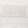 Nouveauté!Miroir Décoratif - Miroir Attrayante salon de salle de bain Blanc brillant 80x1,5x37 cm Aggloméré787-0