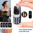 Mini téléphone portable OUTAD - GSM Dual Sim - 0,66 po - Lecteur MP3/MP4 - Changeur de voix - Noir-0
